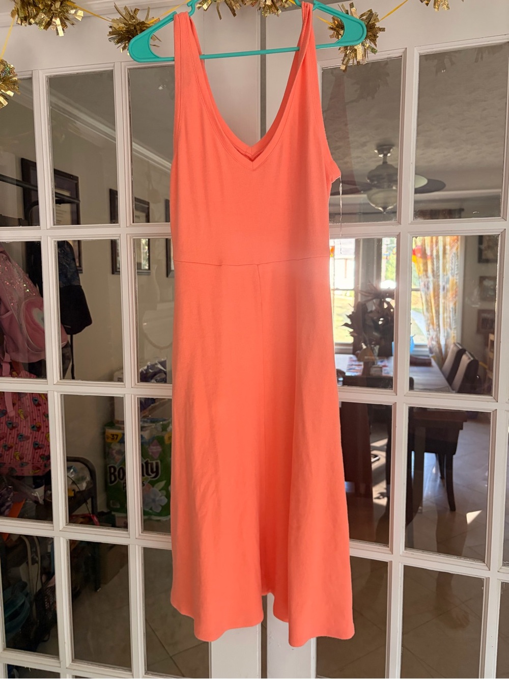 a new day Coral Sleeveless V-Neck Sundress